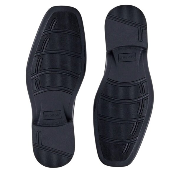 George Men's Dominic Black Faux Leather Comfort Slip-On Loafer Shoes Sz 8.5 NWOB - Picture 10 of 12